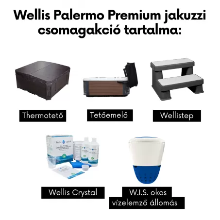 Wellis CityLine Palermo 2018 jakuzzi csomagakció 2180x2180x870mm (WM00567)