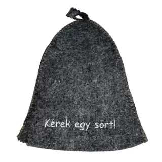 Szaunasapka hímzett - világosszürke - Kérek egy sört (SZK68-5)