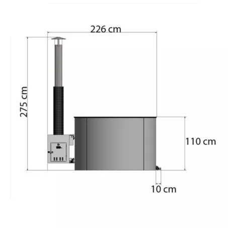 Kirami Comfort Steady melegvizes dézsafürdő, 170cm, mokka barna műanyag kompozit burkolat, szürke műanyag belső (T0602-006)