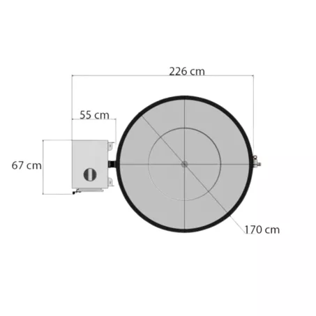 Kirami Comfort Steady melegvizes dézsafürdő, 170cm, mokka barna műanyag kompozit burkolat, szürke műanyag belső (T0602-006)