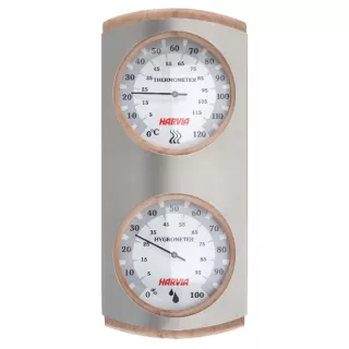 HARVIA luxus acél hőmérő - páramérő (T0301-053)